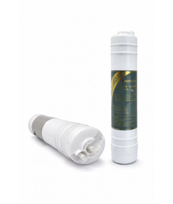 Necotech Inline Post Carbon Filter Cartridge | Final Stage Taste & Odor Removal Filter | Coconut Shell Activated Carbon | Universal RO Water Purifier Compatible